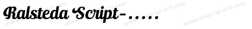 Ralsteda Script字体转换